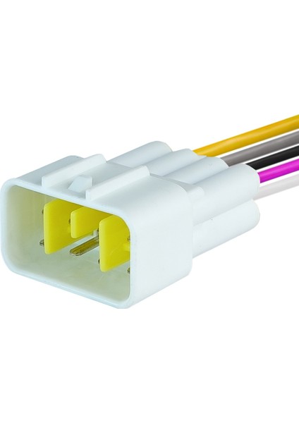 İş Makine Soketi Beyaz Dişi 8 Pin Kablolu