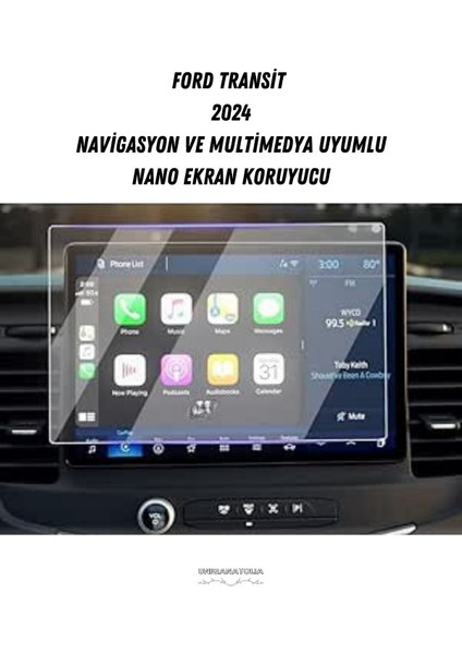 Ford Transit 2024 Navigasyon ve Multimedya Uyumlu Nano Ekran Koruyucu
