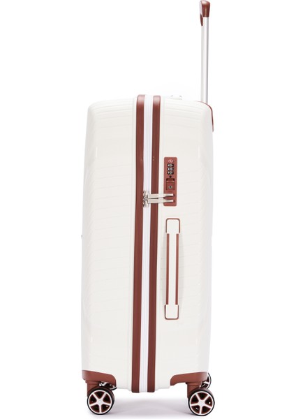 Benetton Polipropilen 2'Li Valiz Seti Beyaz BNT3000 (BÜYÜK + KABİN) fırsatları