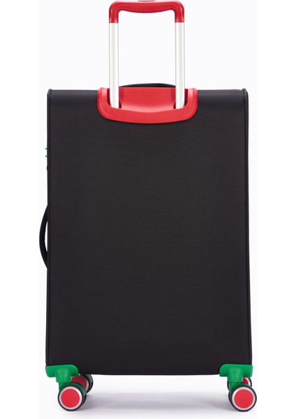 Benetton 2'li Valiz Seti Büyük Ve Orta Boy Lüx Kumaş Valiz Siyah Bnt2800 modelleri