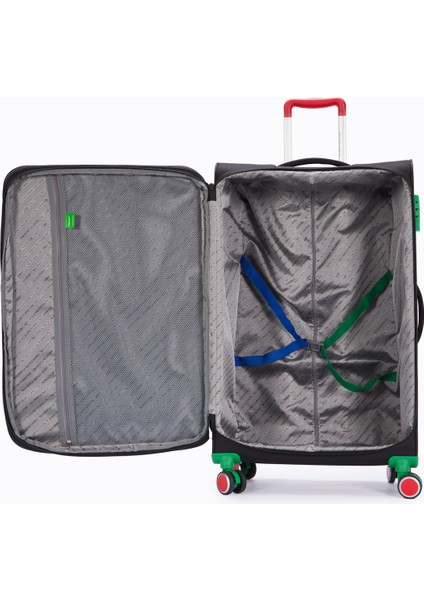 Benetton 2'li Valiz Seti Büyük Ve Orta Boy Lüx Kumaş Valiz Siyah Bnt2800 indirimleri