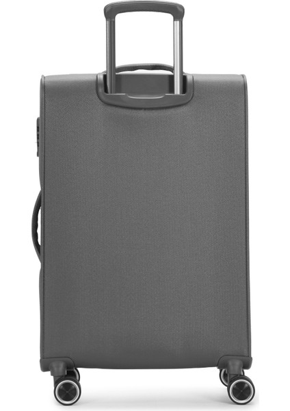 2'li Valiz Seti Orta Ve Kabin Boy Lüx Kumaş Valiz Antrasit 04pc6000 modelleri
