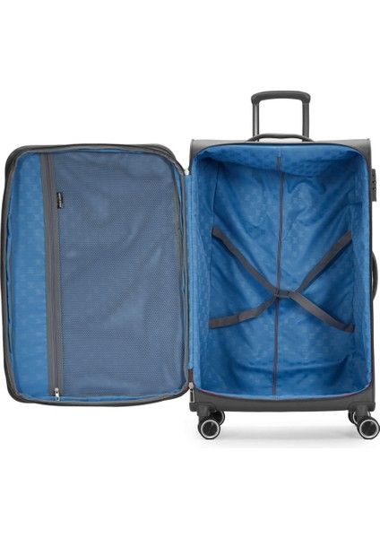 2'li Valiz Seti Orta Ve Kabin Boy Lüx Kumaş Valiz Antrasit 04pc6000 indirimleri