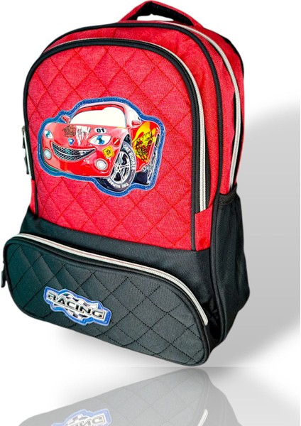 Araba Erkek Çocuk Ilkokul Okul Sırt Çantası + Beslenme Çantası