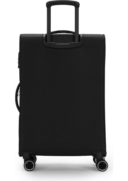 2'li Valiz Seti Orta Ve Kabin Boy Lüx Kumaş Valiz Siyah 04pc6000 modelleri