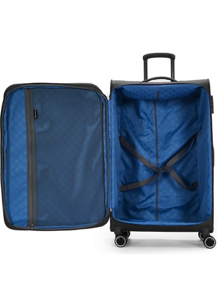 2'li Valiz Seti Orta Ve Kabin Boy Lüx Kumaş Valiz Siyah 04pc6000 indirimleri