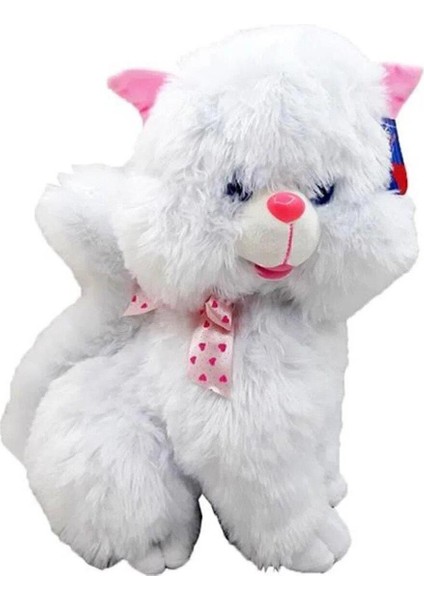 Peluş 50 cm Sesli Oturan Tombul Kedi Oyun ve Uyku Arkadaşım