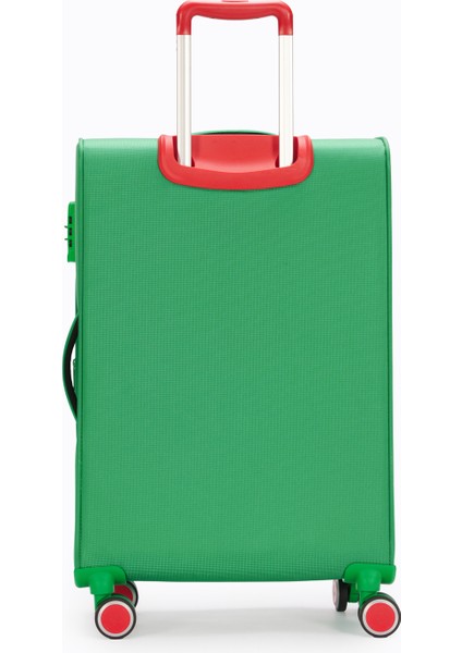 Benetton 2'li Valiz Seti Büyük Ve Kabin Boy Lüx Kumaş Valiz Yeşil Bnt2800 modelleri