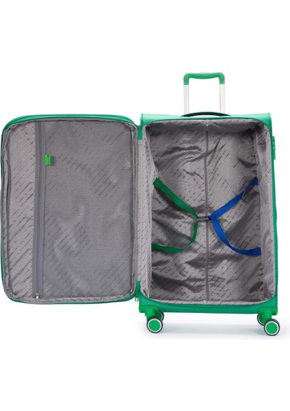 Benetton 2'li Valiz Seti Büyük Ve Orta Boy Lüx Kumaş Valiz Yeşil Bnt2400 indirimleri