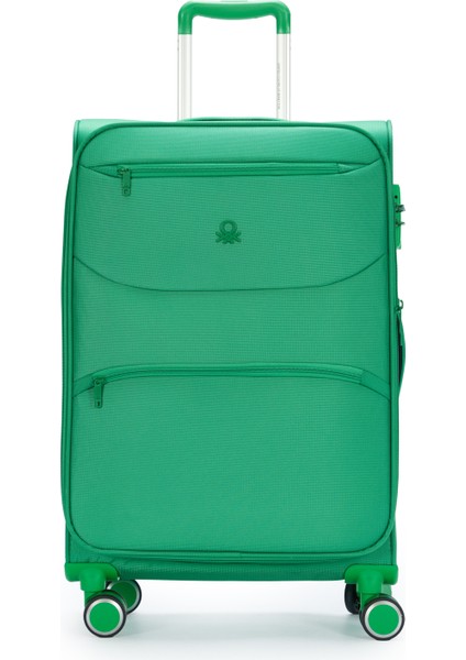 Benetton 2'li Valiz Seti Orta Ve Kabin Boy Lüx Kumaş Valiz Yeşil Bnt2400 fiyatları