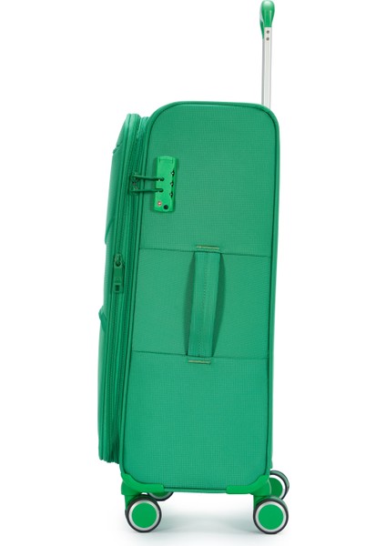Benetton 2'li Valiz Seti Orta Ve Kabin Boy Lüx Kumaş Valiz Yeşil Bnt2400 fırsatları