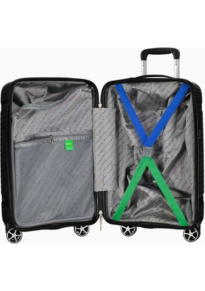 Benetton Polipropilen 2'Li Valiz Seti Siyah BNT3000 (ORTA + KABİN) indirimleri