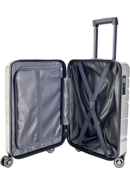 Kabin Boy %100 Polikarbon Valiz Parlak Gri 1807 fırsatları