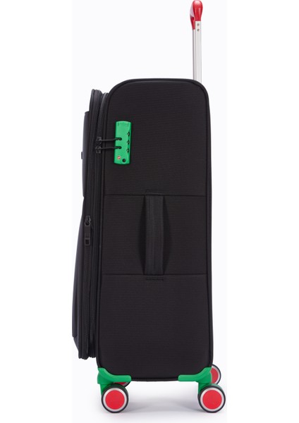 Benetton 2'li Valiz Seti Büyük Ve Kabin Boy Lüx Kumaş Valiz Siyah Bnt2800 fırsatları