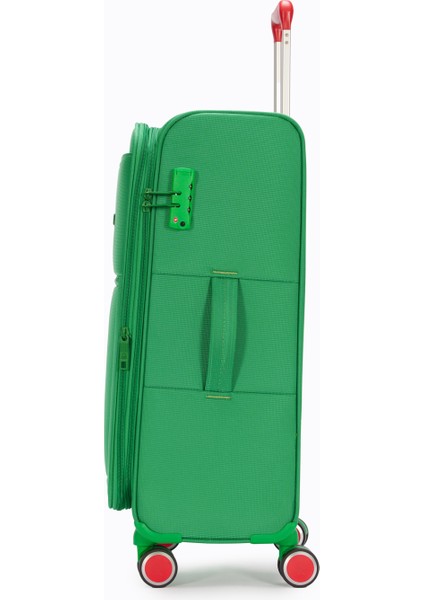 Benetton 2'li Valiz Seti Orta Ve Kabin Boy Lüx Kumaş Valiz Yeşil Bnt2800 fırsatları