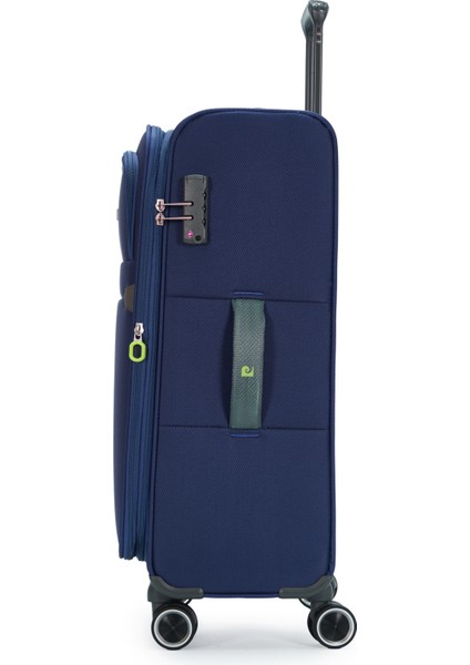 2'li Valiz Seti Orta Ve Kabin Boy Lüx Kumaş Valiz Lacivert 04pc6000 fırsatları