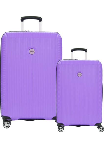 2'li Valiz Seti Büyük Boy - Kabin Boy Lila 04pc6500