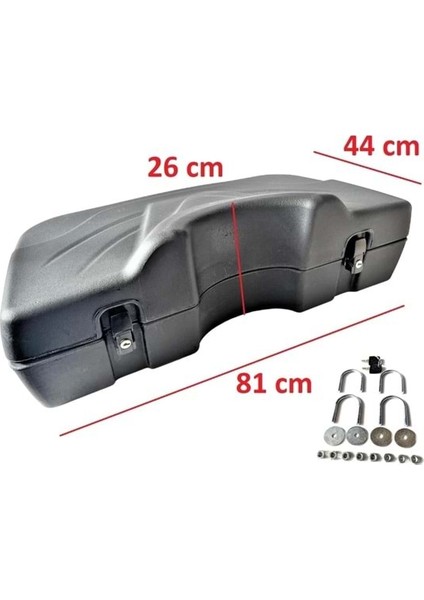 Atv Ön Arka Çanta Siyah 55 Litre Mat Siyah