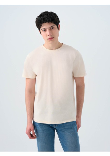 Regular Fit Taş Erkek T-Shirt LF2029278