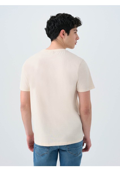 Regular Fit Taş Erkek T-Shirt LF2029278 fırsatları