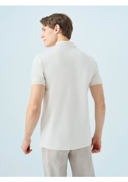 Regular Fit Polo Krem Erkek T-Shirt LF2035136 fırsatları