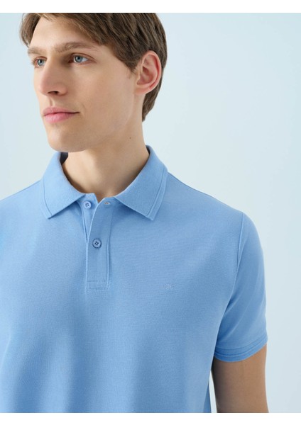 Regular Fit Polo Açık Mavi Erkek T-Shirt LF2035136