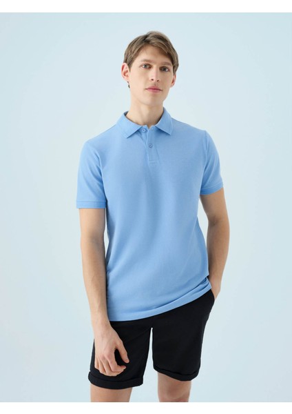 Regular Fit Polo Açık Mavi Erkek T-Shirt LF2035136 fiyatları