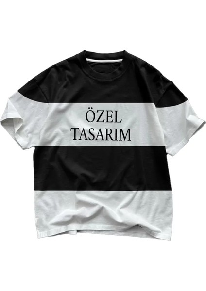 Tişört Tasarla Parçali Iki Iplik Oversize