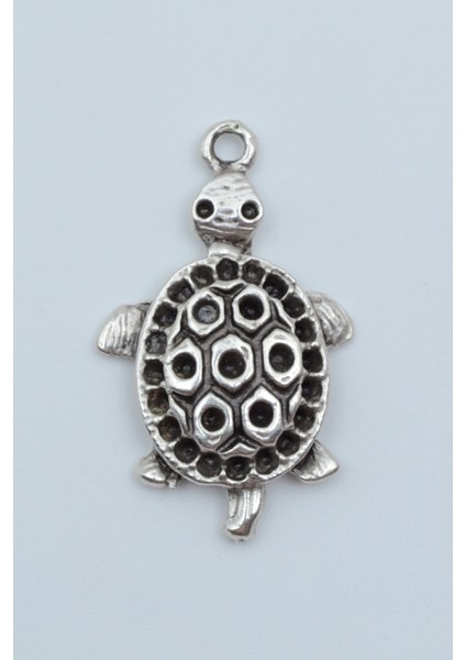 Kaplumbağ Gümüş Kaplama Kolye Ucu