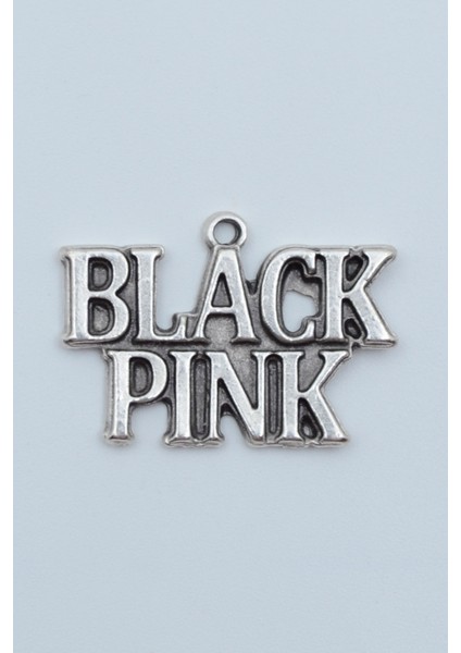 Black Pink Kolye Ucu - Antik Gümüş Kaplama - KOD:296