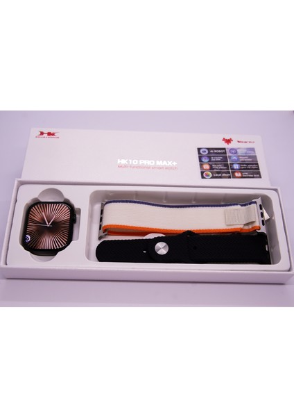 NOM TEKNO / HK10 PRO MAX PLUS AKILLI SAAT(ÇİFT KORDON) SLİM KASA