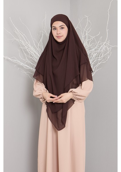 3 Katlı Sufle Khimar Hijap Tesettür Hazır Şal