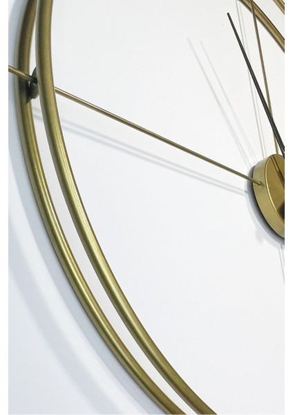 Iskandinav Xxl 90 cm Gold, Ispanyol ve Iskandinav Tarzı Ferforje Metal Minimalist Duvar Saati fırsatları