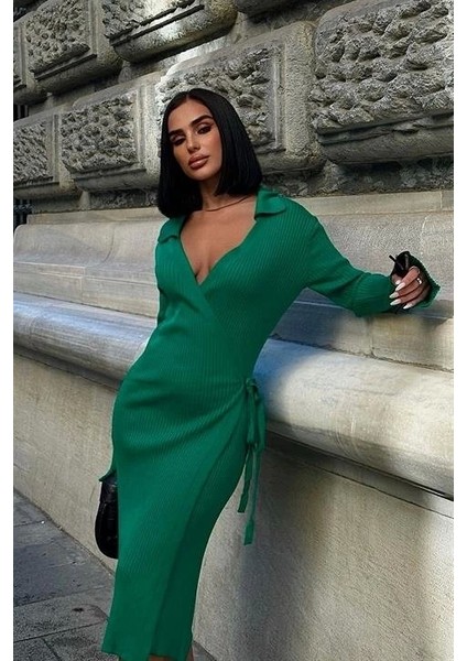 Austeja Fitilli Midi Elbise 2506-01