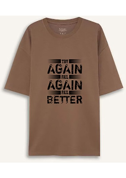 Kısa Kollu Tişört Unisex Erkek Kadın Baskılı Oversize Text T-Shirt