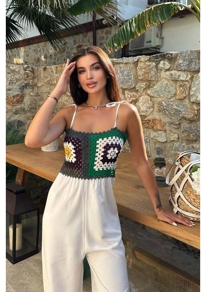 Jasmin Süzüneli Keten Tulum 1280-08