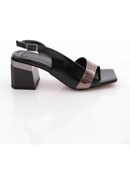 401 Kadin Şeritli Bilekten Bağlama Topuklu Ayakkabi