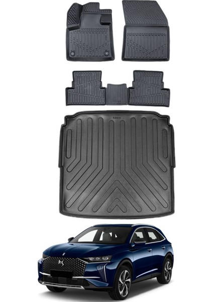 Ds7 Crossback 2020 Model Bagaj Havuzu Araca Özel Siyah Paspas Takımı