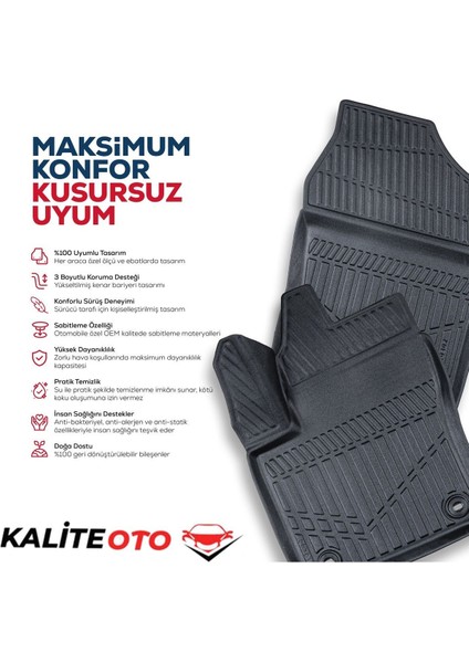 Tiggo 8 Pro 7 Koltuk (Tek Parça) 2023 Model Bagaj Havuzu Araca Özel Paspas Takımı Prrox