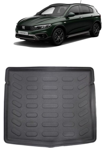Egea Cross 2019 Uyumlu Model Stepneli 3D Bagaj Havuzu+3d Havuzlu Ekstra Siyah Paspas