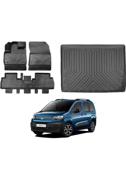 Doblo 2023 Model Bagaj Havuzu Paspas Takımı Pro Eva Serisi