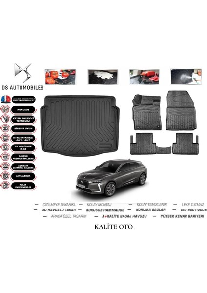 Ds 4 2021 ve Sonrası 3D Bagaj Havuzu+4d Havuzlu Paspas Seti