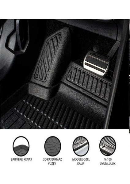 Doblo 2020 Model Maxi 3D Bagaj Havuzu+4d Havuzlu Paspas Setii
