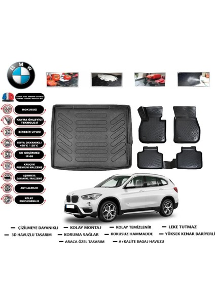 X1 2010 Model Bagaj Havuzu Araca Özel Paspas Takımı Kauçuk