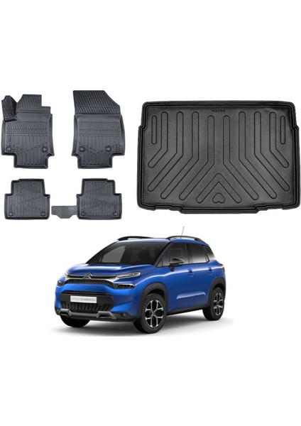 C3 Aircross 2018 Model Alt Kademe Bagaj Havuzu Paspas Takımı Eva Serisi