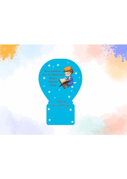 Hoşgeldin Bebek & Doğum Günü Kuran Okuyorum Mıknatıslı Balon Magnet