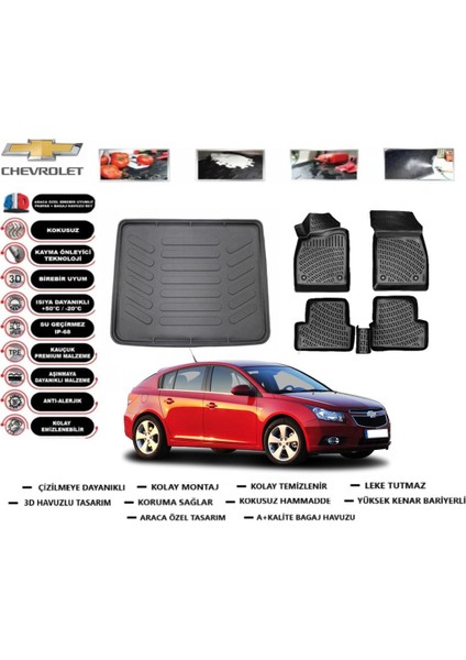 Chevrolet Lacetti Hb 2015 Model Bagaj Havuzu Araca Özel Paspas Takımı Prrox