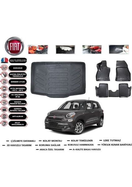 500 L 2017 Model Alt Bagaj Havuzu Araca Özel Paspas Takımı Flex