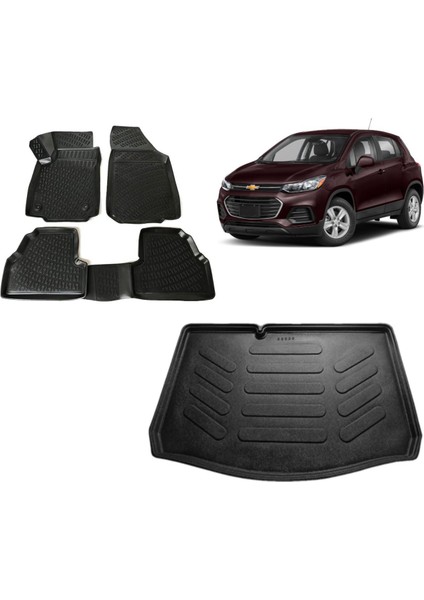 Chevrolet Trax 2015 Model 3D Bagaj Havuzu+3d Havuzlu Araca Özel Paspas Takımı