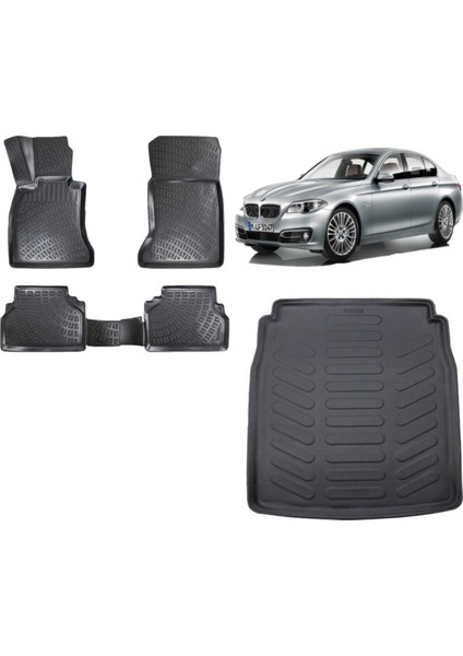 5 Serisi F10 2010 Model 3D Bagaj Havuzu+3d Havuzlu Araca Özel Paspas Takımı